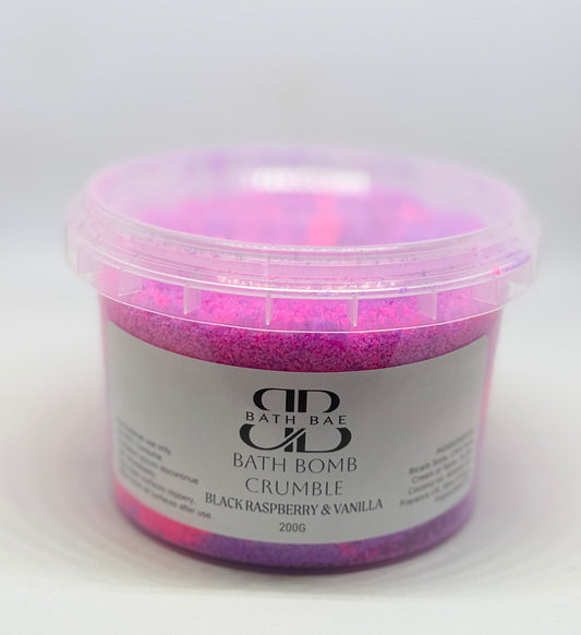 BLACK RASPBERRY AND VANILLA BATH BOMB CRUMBLE
