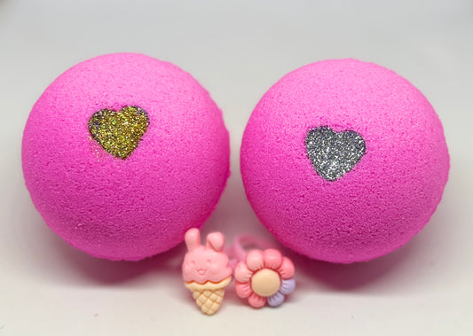 RASPBERRY LEMONADE RING SURPRISE BATH BOMB 65MM