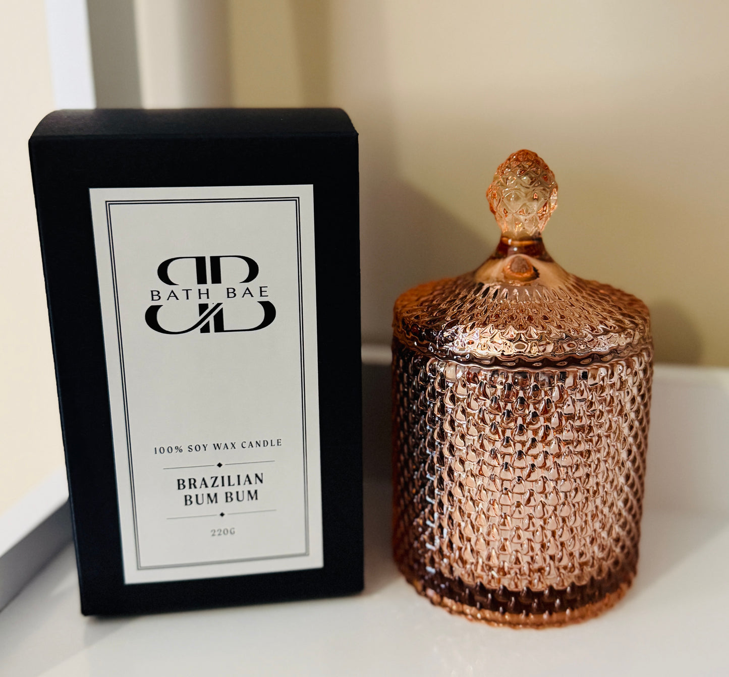 ROSE GOLD SOY WAX CANDLE 220G