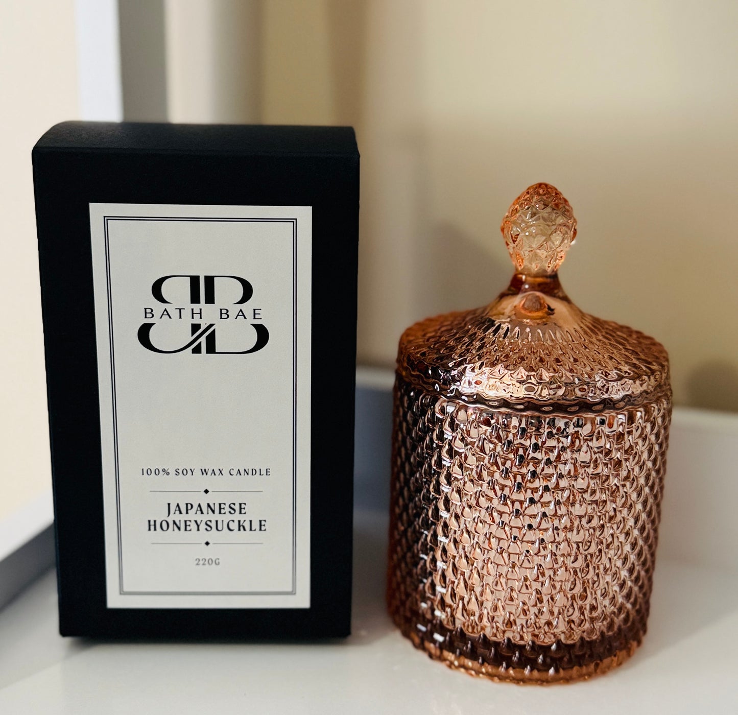 ROSE GOLD SOY WAX CANDLE 220G