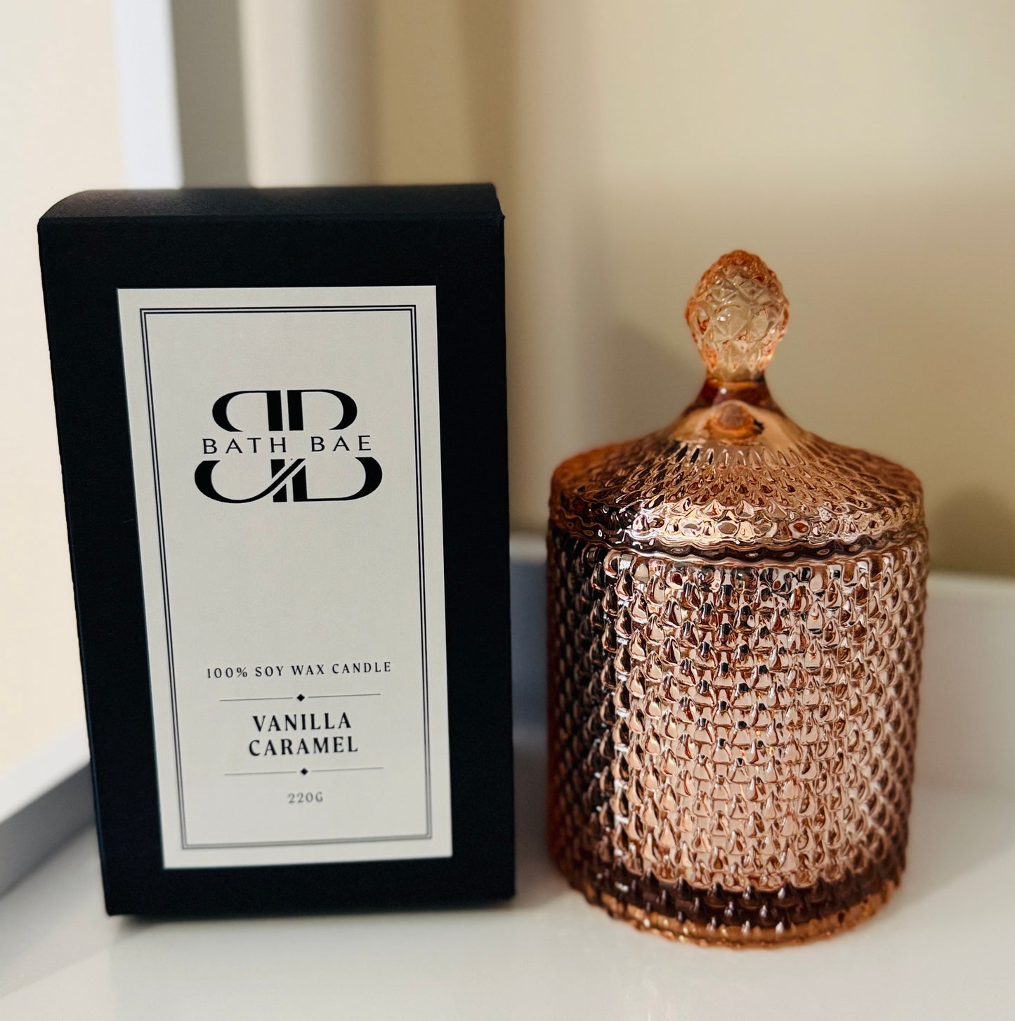 ROSE GOLD SOY WAX CANDLE 220G