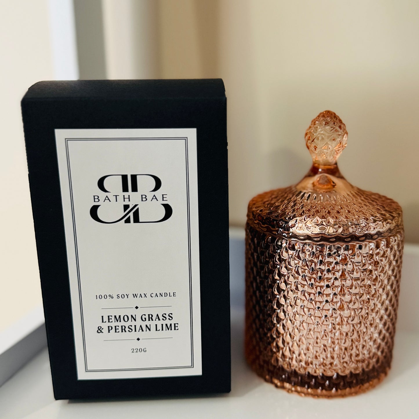 ROSE GOLD SOY WAX CANDLE 220G