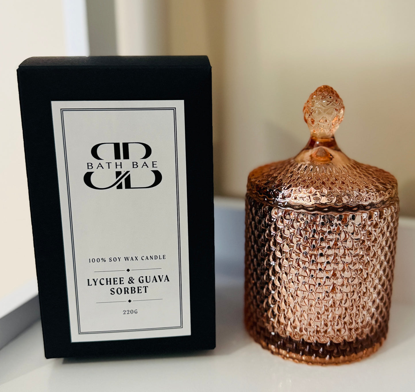 ROSE GOLD SOY WAX CANDLE 220G